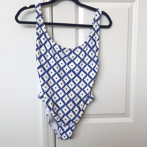J. Crew plunging scoopback one-piece Swimsuit